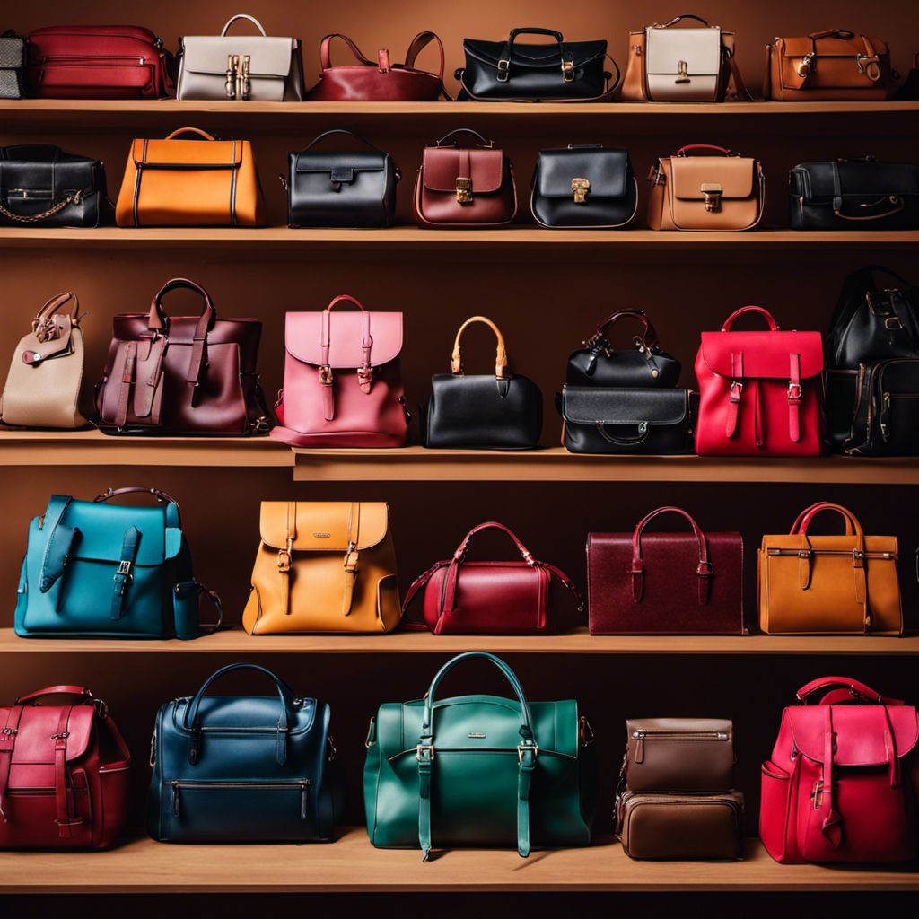 An image showcasing a vibrant online store dedicated to bags: a captivating display of trendy backpacks, elegant handbags, and sleek travel totes, drawing attention to the variety and quality of the collection