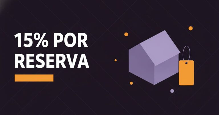 Ilustração de uma casa com uma etiqueta de preço laranja, representando a comissão cobrada pelas plataformas em cada reserva de alojamento local